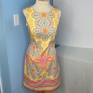 LONDON TIMES Cotton Polin Shift Dress